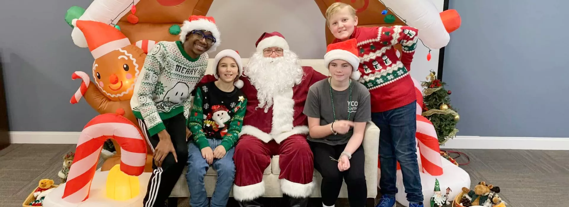 Kids with Santa