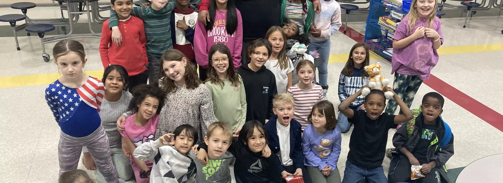 Kids and staff posing